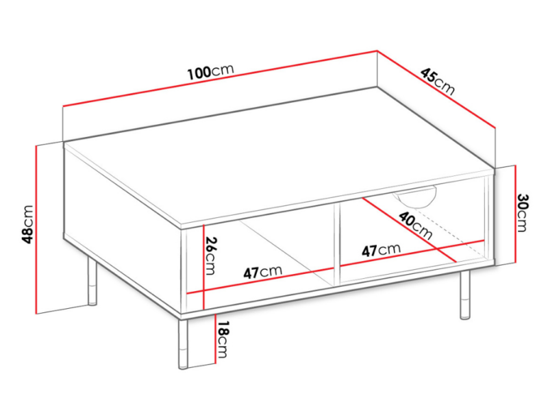 Mesa de Centro Allison 100cm