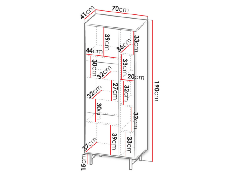 Vitrine Ansem 70x190cm