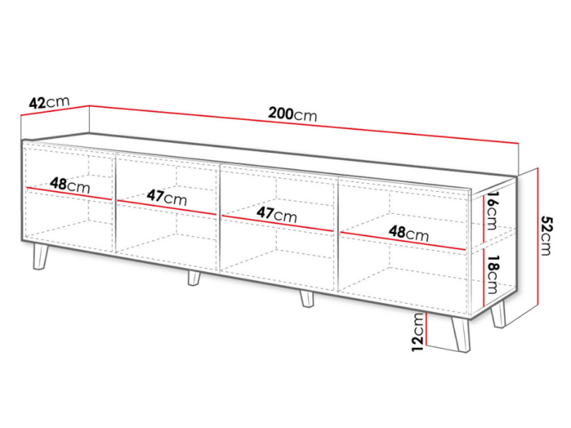 Móvel TV Aston 200cm