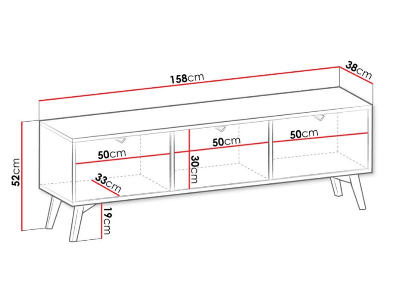 Móvel TV Cho 158cm