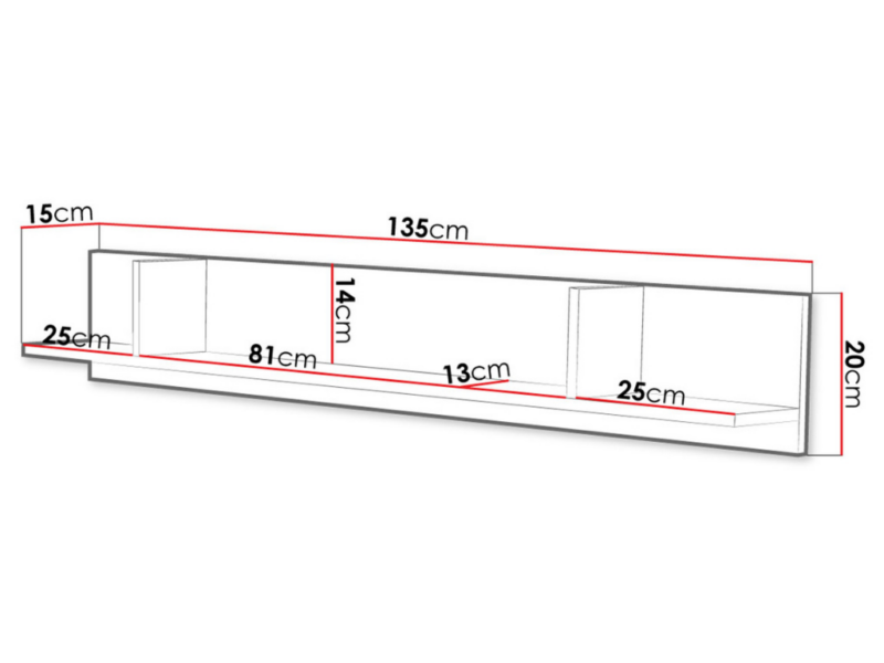 Módulo Suspenso Duncan 135cm