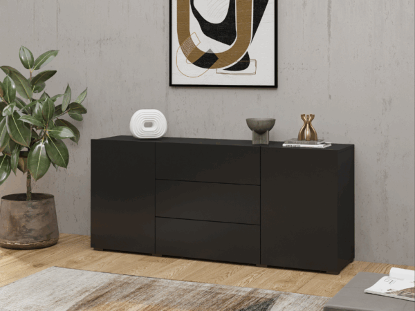 Aparador DERBY 02 - Preto, 140cm