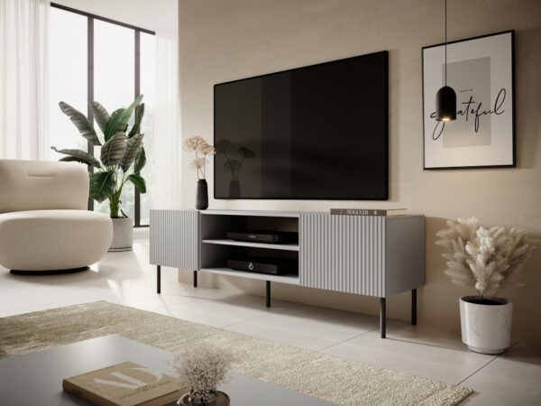 Móvel TV ASENSIO RTV-1 - cinza claro / preto