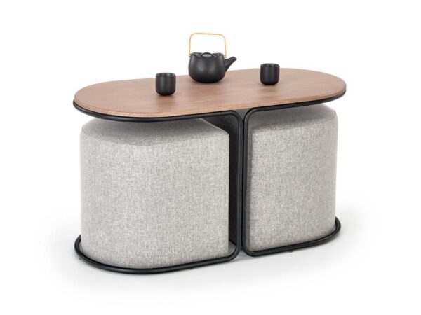 Mesa de Centro PAMPA - nogueira / preto
